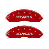 MGP 4 Caliper Covers Engraved Front Honda Engraved Rear H Logo Red finish silver ch