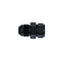 Load image into Gallery viewer, DeatschWerks 8AN Male Flare to Fuel Pump Outlet Barb Adapter - Anodized Matte Black