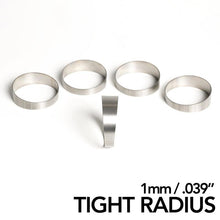 Load image into Gallery viewer, Ticon Industries 1.5in 45 Degree 2.55in CLR Tight Radius 1mm Wall Titanium Pie Cuts - 5pk