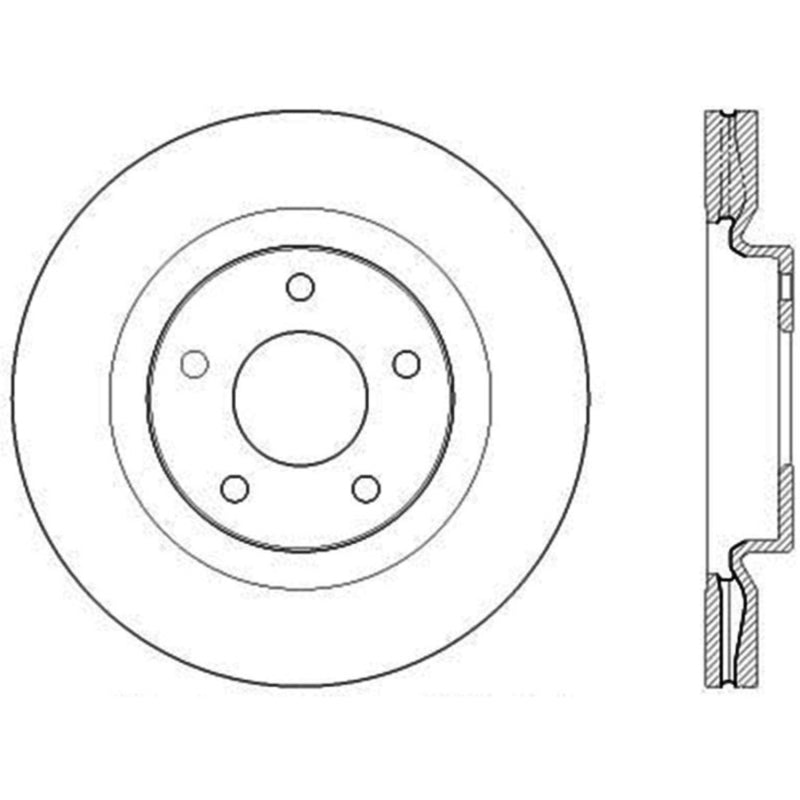 StopTech 11-14 Nissan Juke Slotted Front Left Rotor