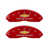 MGP 4 Caliper Covers Engraved F & R Chevy Racing Red Finish Silver Char 1988 Chevrolet Corvette