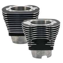 Load image into Gallery viewer, S&amp;S Cycle 84-99 BT 4-1/8in Bore Cylinder Set For 124in V-Series Engine - Wrinkle Black