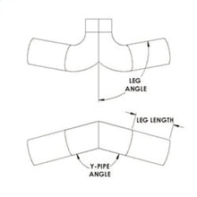 Load image into Gallery viewer, Spectre Universal Tube Y-Pipe 4in. OD / 180 Degree Y-Angle / 90 Degree Leg Angle (6in. Legs)