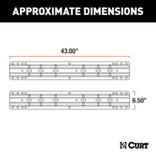 Load image into Gallery viewer, Curt Universal 5th Wheel Base Rails (Carbide Black)