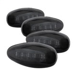 xTune Chevy Silverado 99-13 Dually 2 Red LED Amber LED Side Fender Lights Smoke ACC-LED-GMD99-SL-SM