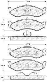 StopTech Sport Brake Pads w/Shims and Hardware - Rear