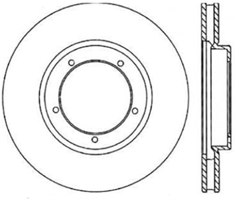 StopTech Power Slot 1986 Porsche 944 Right Front Slotted Rotor
