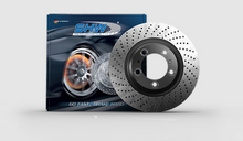 Load image into Gallery viewer, SHW 04-05 Porsche 911 GT3 3.6L Left Front Cross-Drilled Monobloc Brake Rotor