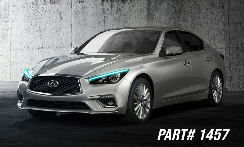 Oracle 14-21 Infiniti Q50 RGB+W Headlight DRL Upgrade Kit - ColorSHIFT w/o Controller