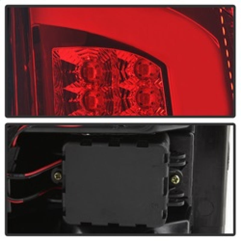 Spyder 07-09 Dodge Ram 2500/3500 V3 Light Bar LED Tail Lights - Red Clear (ALT-YD-DRAM06V3-LBLED-RC)