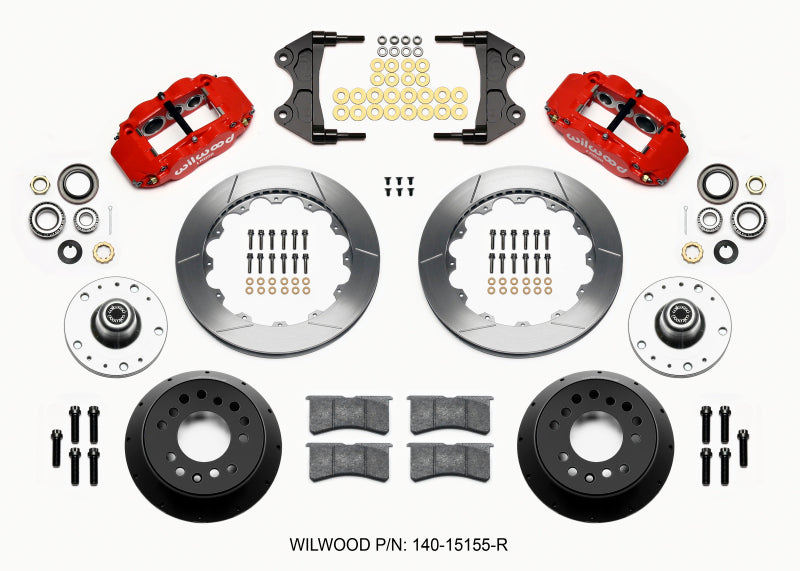 Wilwood Narrow Superlite 6R Front Hub Kit 12.88in Red WWE ProSpindle (5x4.75in 5x5.00in Hub)