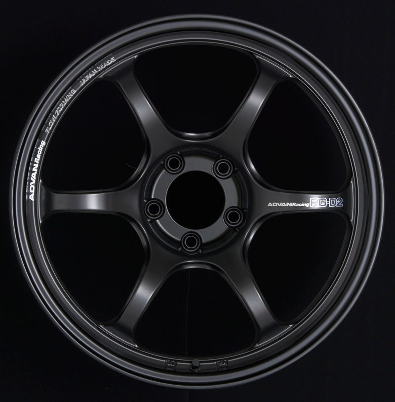 Advan RG-D2 18x9.5 +35 5-114.3 Semi Gloss Black Wheel