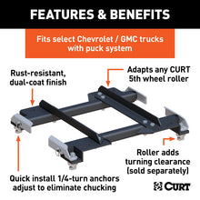 Load image into Gallery viewer, Curt OEM Puck System 5th Wheel Roller Adapter for GM