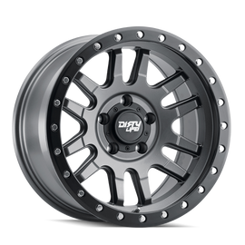 Dirty Life 9309 Canyon Pro 17x9/6x139.7 BP/0mm Offset/106mm Hub Satin Graphite Wheel - Beadlock