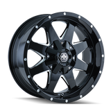 Mayhem 8040 Tank 17x9 / 8x165.1 BP / -12mm Offset / 130.8mm Hub Black w/ Milled Spokes Wheel