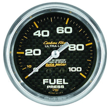 Load image into Gallery viewer, Autometer Carbon Fiber 66.7mm 100 PSI Mechanical Oil Pressure Gauge