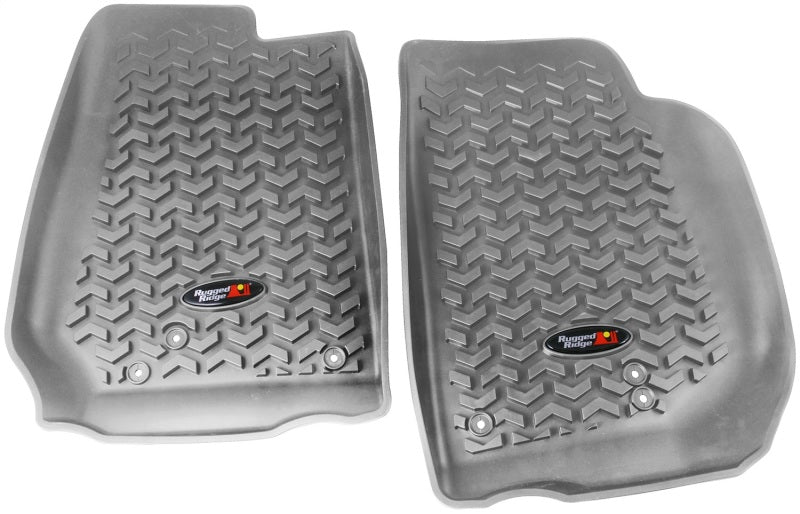 Rugged Ridge Floor Liner Front Gray 2007-2018 Jeep Wrangler Unlimited JK 4 Dr