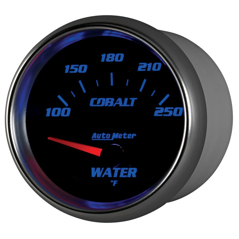 Autometer Cobalt 66mm 100-250 Degree F Electric Water Temperature Gauge