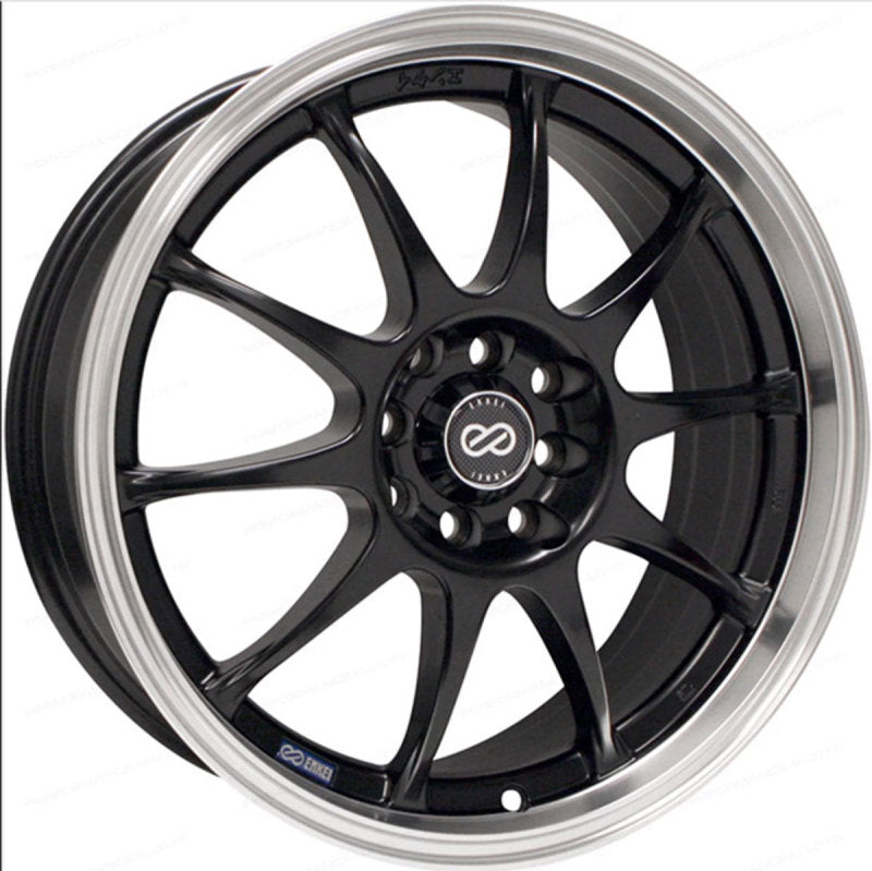 Enkei J10 17x7 5x112/120 38mm Offset 72.62mm Bore Dia Matte Black w/ Machined Lip Wheel (MOQ 40)