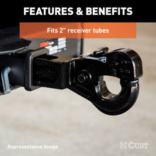 Load image into Gallery viewer, Curt Receiver-Mount Pintle Hook (2in Shank 10000lbs 2-1/2in Lunette Eyes)