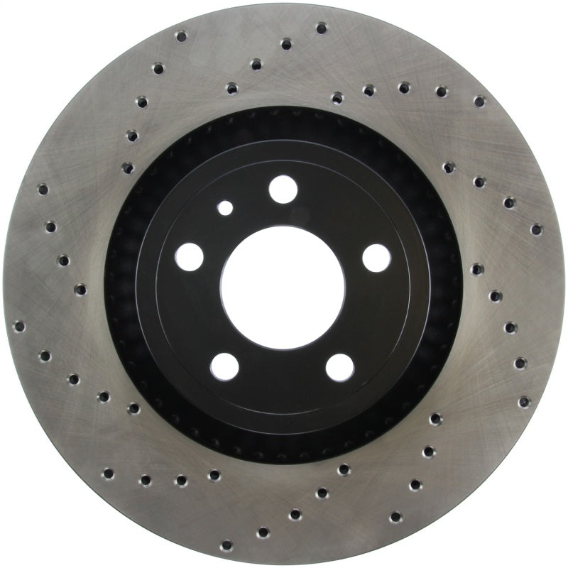 StopTech Cross Drilled Sport Brake Rotor - 2015 Ford Mustang Non-Brembo - Front Right