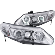 Load image into Gallery viewer, ANZO 2006-2011 Honda Civic Projector Headlights w/ Halo Chrome (CCFL)