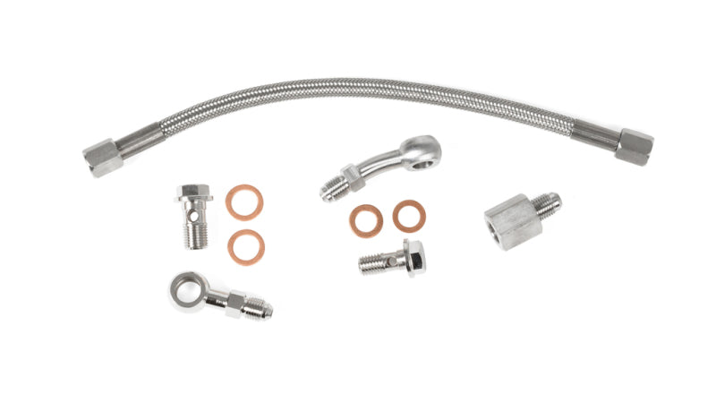 GrimmSpeed 02-14 Subaru WRX/FXT/LGT Turbocharger Oil Feed Line Kit - Aftermarket Turbos