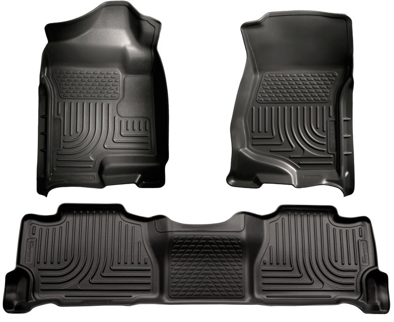 Husky Liners 07-13 GM Escalade/Suburban/Yukon WeatherBeater Black Front & 2nd Seat Floor Liners - GTR Auto