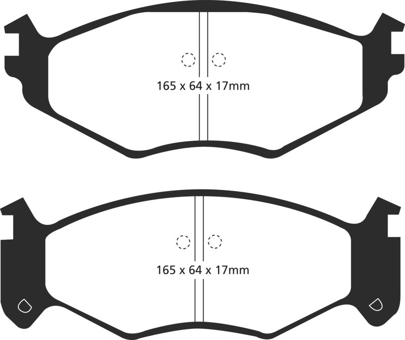 EBC 91-95 Chrysler LeBaron 2.5 (15in Wheels) Redstuff Front Brake Pads