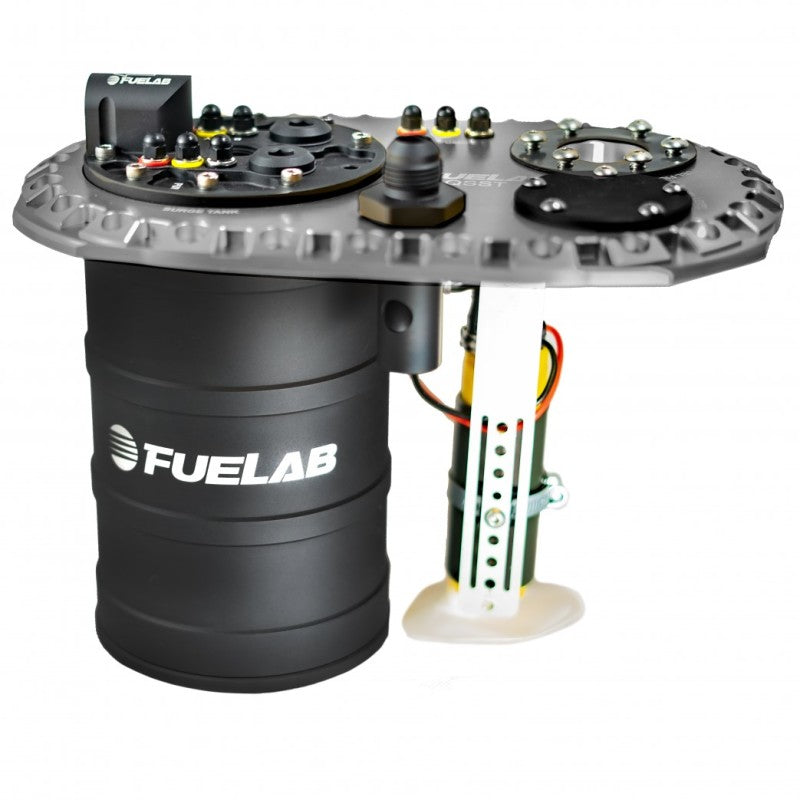 Fuelab Quick Service Surge Tank w/Bosch Lift Pump & Twin Screw 500LPH Brushless Pump - Titanium