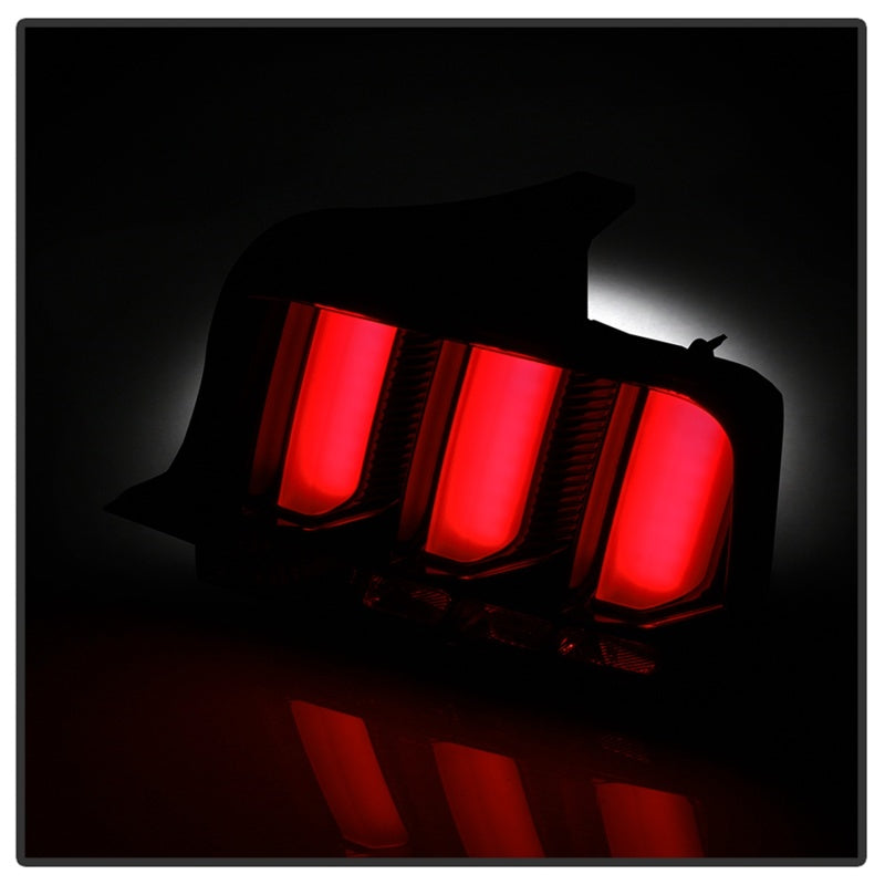 Spyder 05-09 Ford Mustang (Red Light Bar) LED Tail Lights - Smoke ALT-YD-FM05V3-RBLED-SM