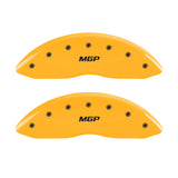 MGP 4 Caliper Covers Engraved Front & Rear MGP Yellow Finish Black Char 2011 GMC Savana 2500