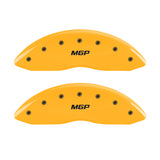 MGP 2 Caliper Covers Engraved Front MGP Yellow Finish Black Char 1998 Ford E-150 Econoline