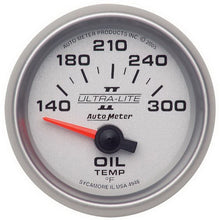 Load image into Gallery viewer, Autometer Ultra-Lite II 52mm 140-300 Deg F Electric Oil Temp Gauge