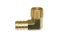 Load image into Gallery viewer, Moroso 90 Degree Fitting - 1/2in NPT to 5/8in Barbed - Brass - Single