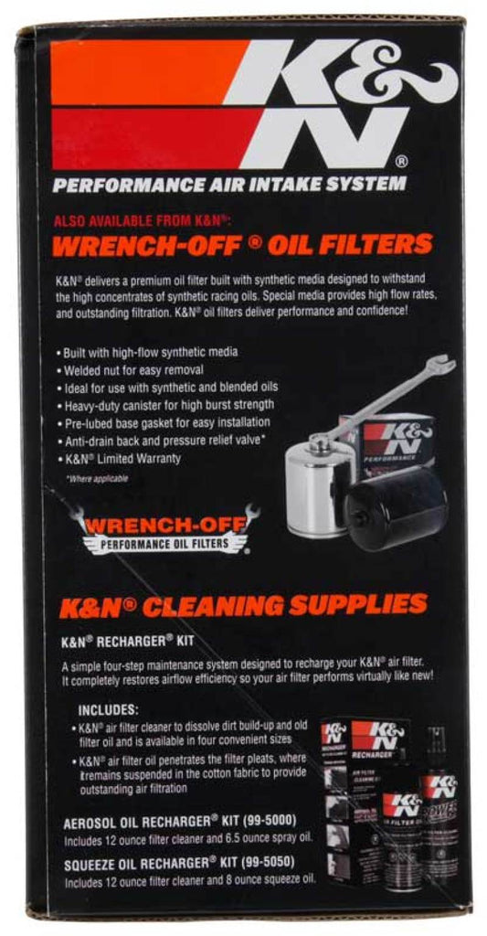 K&N Street Metal Intake System for 01-16 Harley-Davidson Softail/Dyna - Shaker Black