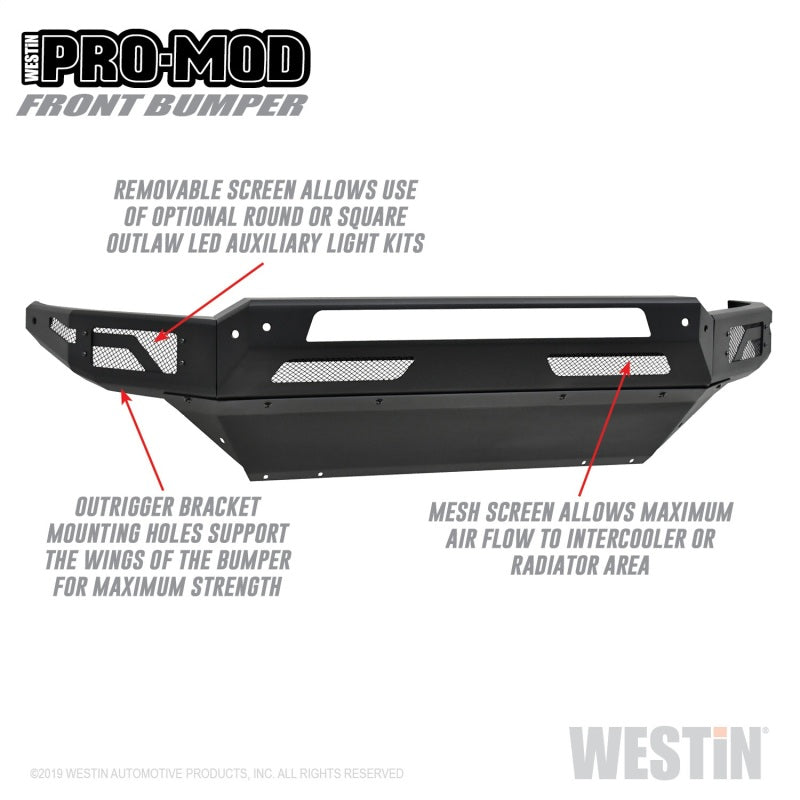 Westin 13-18 Dodge Ram 1500 / 2019 Ram 1500 Classic Pro-Mod Front Bumper