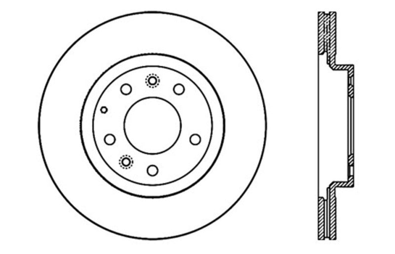 StopTech 06-10 Mazda Miata MX-5 Drilled & Slotted Front Left Rotor