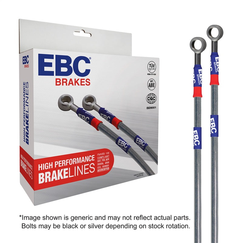 EBC 08-13 Chevrolet Silverado 1500 (2WD) (w/Rear Drums & 4in Ext) Stainless Steel Brake Line Kit