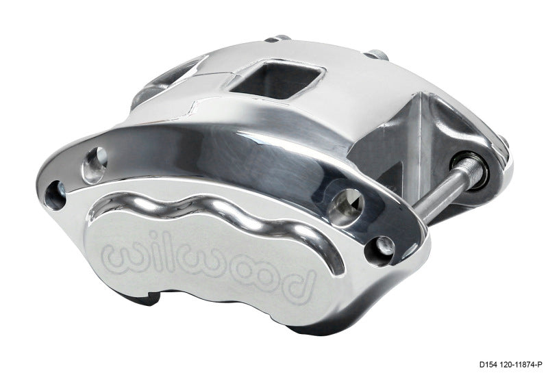 Wilwood Caliper-D154-Polished 1.12/1.12in Pistons 1.04in Disc