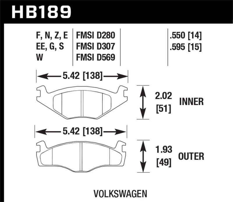 Hawk HP+ Street Brake Pads