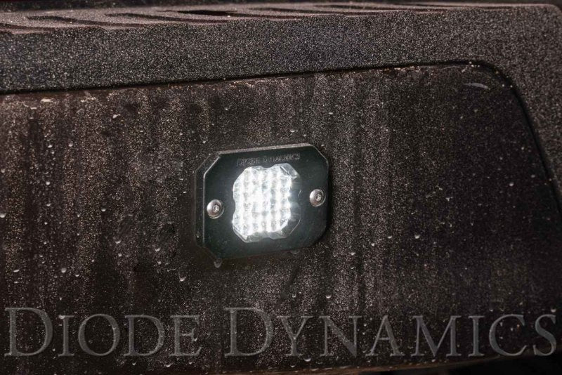 Diode Dynamics Stage Series C1 LED Pod Pro - White Flood Flush BBL (Pair)