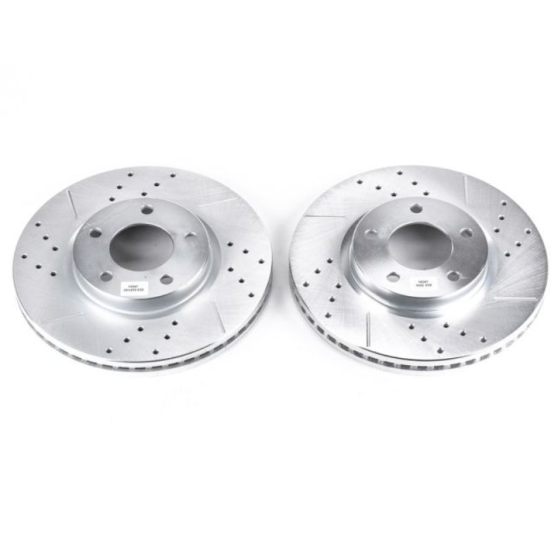 Power Stop 07-08 Ford Edge Front Evolution Drilled & Slotted Rotors - Pair