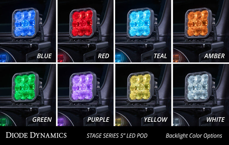 Diode Dynamics SS5 LED Pod Pro - White Flood (Single)