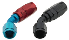 Load image into Gallery viewer, Fragola -6AN Nut x -8AN Hose 45 Degree Expanding Hose End - Blue/Red
