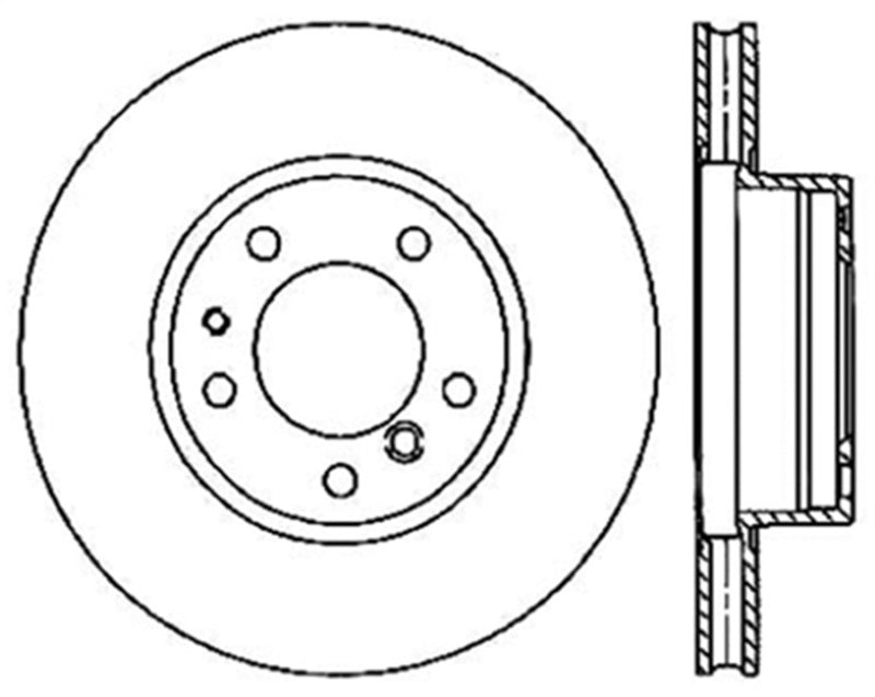 StopTech Sport Slotted (CRYO) 87-92 BMW 735i Front Right Slotted Rotor