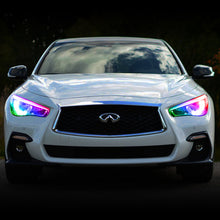 Load image into Gallery viewer, Oracle 14-21 Infiniti Q50 RGB+W Headlight Halo Upgrade Kit - ColorSHIFT w/o Controller