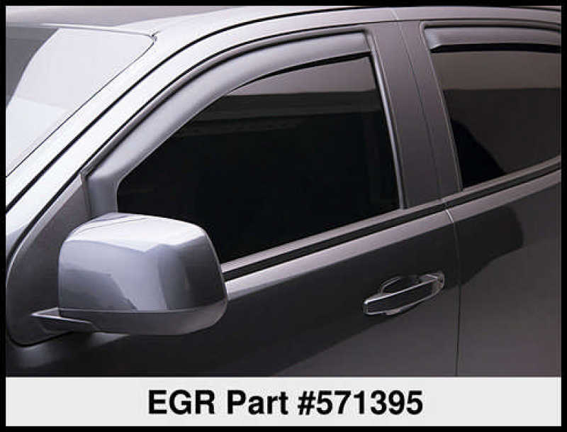 EGR 15 Chevy Colorado/GMC Canyon Crew Cab In-Channel Window Visors - Set of 4 - Matte (571395)