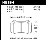 Hawk 92-02 Dodge Viper HPS 5.0 Front Brake Pads