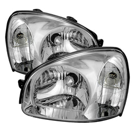 xTune Hyundai Santa Fe 2003-2006 Crystal Headlights Chrome HD-JH-HYSA03-C
